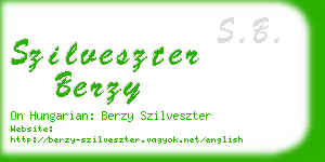szilveszter berzy business card